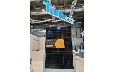 Trina Solar’s Vertex S+ solar modules made an appearance at the Spanish International Energy and Environment Trade Exhibition (GENERA) 2023 recently. (Photo Credit: Trina Solar)