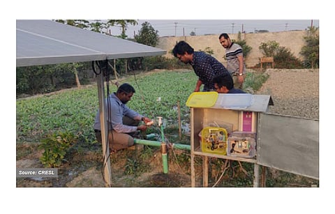 Feed per need: Smart Solar Irrigation System (SirriS) from Bangladesh’s CRESL provides solar power to sensor-controlled irrigation pumps, which automatically adjust water supply according to the need, preventing overirrigation. (Source: CRESL)