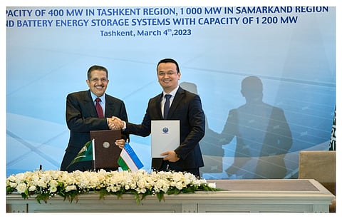 ACWA Power’s solar and storage project plans in Uzbekistan are moving forward with NEGU entering PPAs for the same. (Photo Credit: ACWA Power)