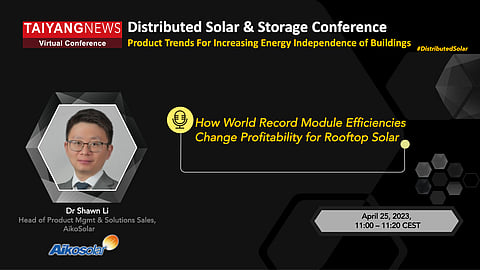 Dr Shawn Li, Head of Product Management & Solution Sales, AikoSolar