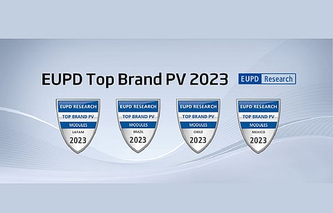 Trina Solar awarded Top Brand PV Awards 2023 in the category of modules by EUPD Research for exceptional customer satisfaction. (Photo Credit: Trina Solar)