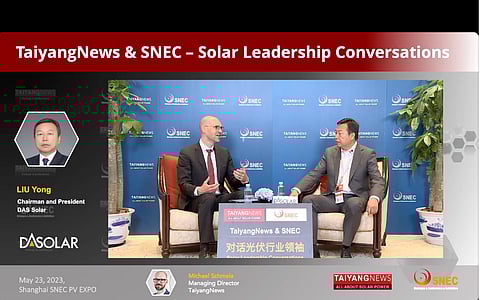Liu Yong, CEO DAS Solar At TaiyangNews & SNEC Solar Leadership Conversations