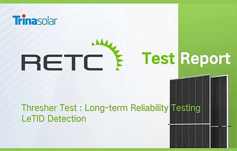 Trina Solar Vertex n-type 695 W modules perform exceptionally well in a series of stringent tests conducted by US renewable energy testing center – RETC. (Photo Credit: Trina Solar)