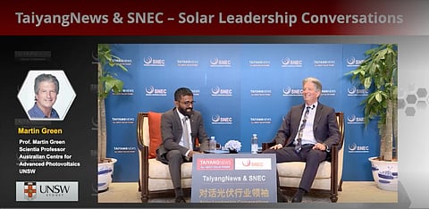 Professor Martin Green At TaiyangNews & SNEC Solar Leadership Conversations