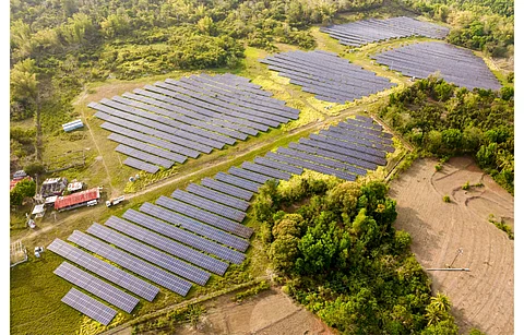 DOE said winners of the GEA-2 round get 20-year power supply contracts. Pictured is a solar installation in Miagao in the Philippines. (Illustrative Photo; Photo Credit: MDV Edwards/Shutterstock.com)