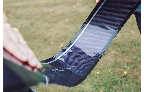 The flexible, thin-film solar panels by EnFoil are ready for mass production for which the company is in discussions with industry players. (Photo Credit: imec)