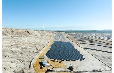RWE says its Nueland Solar Farm will make use of available space at the open cast mine in Hambach till the nearby area is filled with water over the next 40 years. (Photo Credit: RWE)