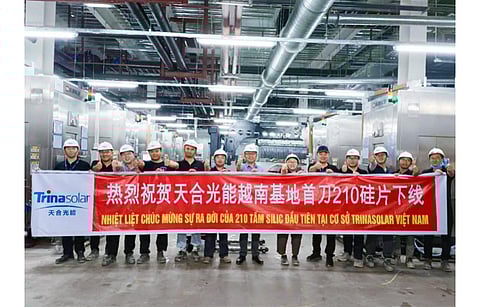 Trina Solar says its Thai Nguyen Wafer Factory in Vietnam employs 700 locals. (Photo Credit: Trina Solar)