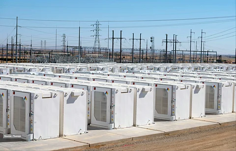 Energy arbitrage in action: Due to the volatile electricity prices, battery systems such as this one from Fluence's battery storage complex in Lancaster, California, are becoming so attractive that they can selffinance. (Source: Fluence)