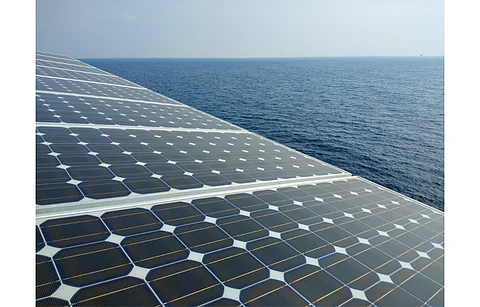 With 1 GW capacity, the Shandong Dongying Kenli offshore solar power plant is moving forward in China. (Illustrative Photo; Photo Credit: KhanunHaHa/Shutterstock.com)