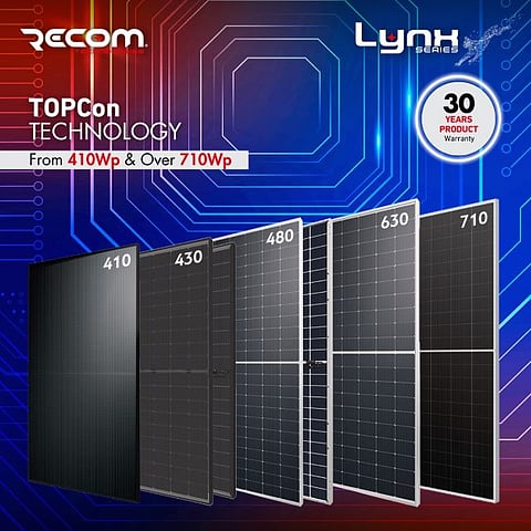 RECOM Technologies launches new n-Type TOPCon modules, expanding its LYNX series. (Photo Credit: RECOM Technologies)