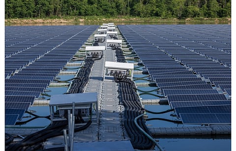 Third Power Renewables says it has a pipeline of floating solar projects ranging between 3 MW and 200 MW in the US. (Illustrative Photo; Photo Credit: kckate16/Shutterstock.com)
