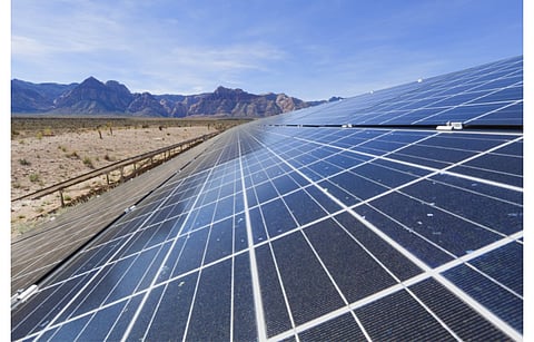 BLM says the Dry Lake East Energy Center Solar Project will have 200 MW PV and 200 MW battery energy storage capacity with an additional 400 MW battery energy storage capacity. (Illustrative Photo; Photo Credit: Andrei Orlov/Shutterstock.com)