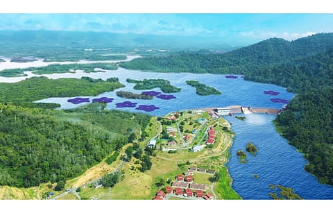 Entrusted with developing 2.5 GW HHFS capacity under NETR Part 1, TNB plans to start with 30 MW floating PV capacity. Pictured is an artist’s impression of the hybrid hydro floating capacity at the Chenderoh Hydroelectric Power Plant site. (Photo Credit: Tenaga Nasional Berhad)