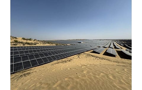 Pictured is the 70 MW solar power plant of NTPC REL in Chattargarh, Rajasthan. NTPC REL has raised JPY 15 billion from the JBIC. (Photo Credit: PIB DELHI / Dheep Joy Mampilly)
