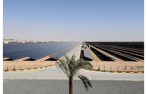 Gensol says it aims to establish itself as a prominent player in the solar PV sector of the Middle East. It has now appointed a CEO to spearhead these efforts. Pictured is the MBR Solar Park of DEWA in Dubai. (Illustrative Photo; Photo Credit: Dominic Dudley/Shutterstock.com)