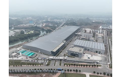 Sunova’s solar cell factory in China’s Sichuan province (in the picture) is powered by a rooftop solar system. (Photo Credit: Sunova Solar)