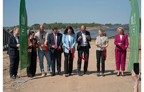 Pictured is the opening ceremony of the 100 MW Moletai Solar Park in Lithuania. (Photo Credit: Nordic Solar)