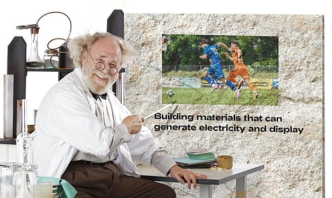 Innovative photoelectric coverings: Phomi MCM says its proprietary solid waste extracted photoelectric econiclay coverings based products, eBIPV, and eDisplay can generate power and display from the exterior or interior building surface. (Photo Credit: PHOMI MCM)