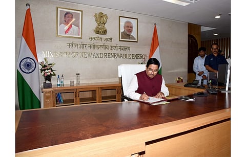 Pralhad Joshi (in the picture) took oath as the new Union Minister for New and Renewable Energy in Prime Minister Narendra Modi’s cabinet. (Photo Credit: Press Information Bureau, Government of India)