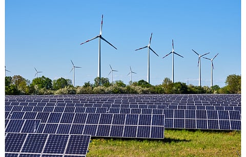 Helena Energy Center is Ørsted’s first co-located wind and solar project. (Illustrative Photo; Photo Credit: elxeneize/Shutterstock.com)