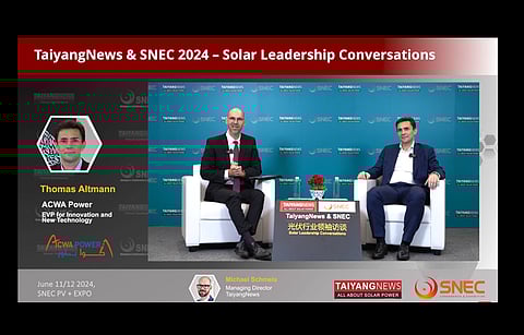 SNEC Exclusive: TaiyangNews’ Michael Schmela Interviews ACWA Power’s Thomas Altmann