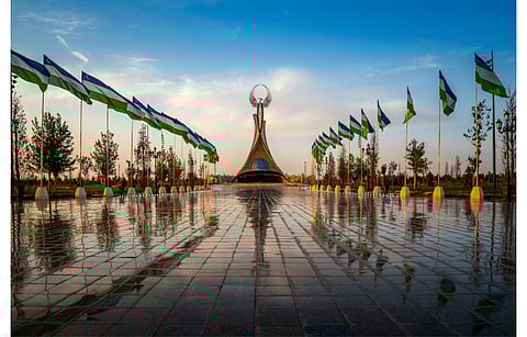 Uzbekistan’s Tashkent is set to host what the EBRD says is the largest BESS of its kind in Central Asia. Pictured is the Monument of Independence in New Uzbekistan Park in Tashkent. (Photo Credit: Eugene_Photo/Shutterstock.com)