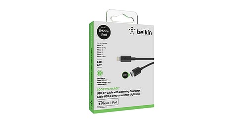 Belkin Unveils 3rd Party BOOST↑CHARGE™ USB-C™ Cable with Lightning Connector with 50% Fast Charge Capability