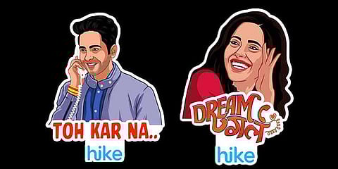 Hike Sticker Chat Launches Special Stickers of Ayushman Khurrana & Nushrat Bharucha