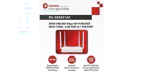 DIGISOL Unveils DG-GR6821AC XPON Router for Smart Home Networking