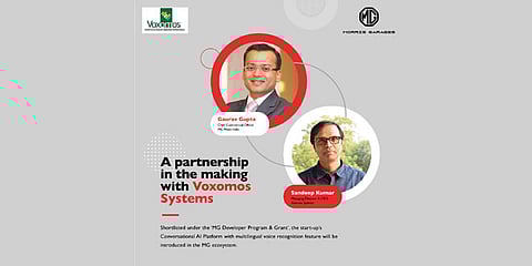 MG Motor India Chooses Voxomos as Third Startup Under Its ‘MG Developer Program & Grant”