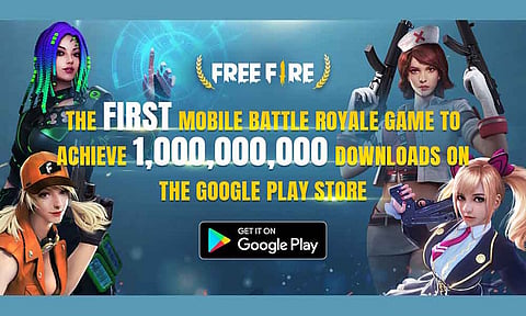 Free Fire Hits 1 Billion Downloads on Google Play Store