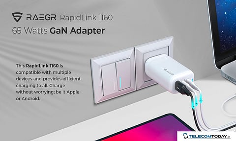 RAEGR RapidLink 1160 65W Charger Launched for Laptops, Tablets and Smartphones