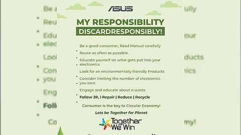 ASUS Promotes E-Waste Disposal Through #DiscardResponsibly Initiative