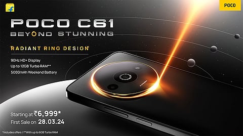 POCO C61 Launches with 6.71-inch Display, 90 Hz Refresh Rate, and More