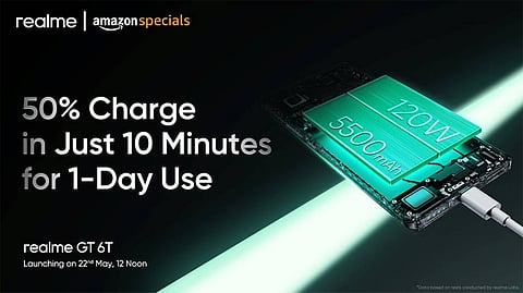 Realme GT 6T Smartphone with 120W Superfast Charging Launching on 22nd May