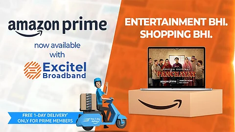 Excitel Collaborates with Amazon Prime: Now Offering LIVE TV and More for INR 719