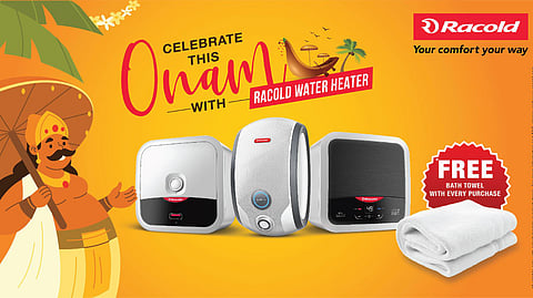 Celebrate Onam with Racold: Get a Free Bath Towel with Every Geyser Purchase