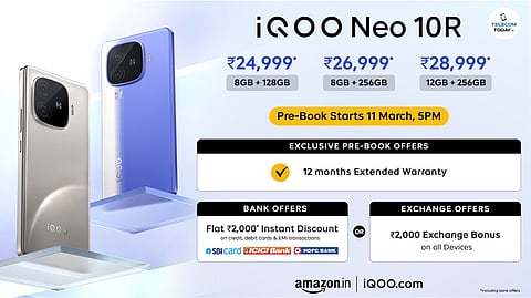 iQOO Launches Neo 10R with Snapdragon 8s Gen 3 and 6400mAh Battery