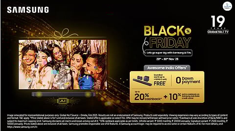 Samsung Launches Black Friday Celebration Offers on Vision AI TVs with Cashback
