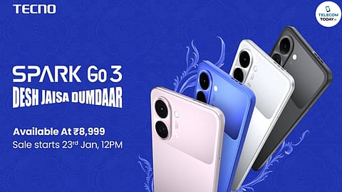 TECNO Spark Go 3 Launched in India with IP64 Rating, 120Hz Display, and Ella AI