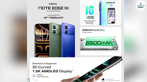 Infinix NOTE EDGE Launching on 18 February with Slimmest 1.5K 3D Curved Display