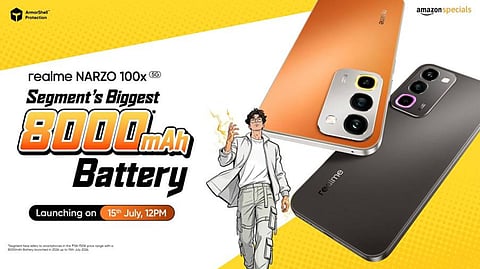 Realme NARZO 100x 5G to Launch on July 15 with Segment-Leading 8000mAh Battery
