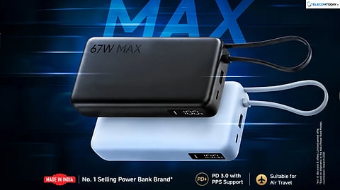 Xiaomi Launches Power Bank 5i 20000 67W with Built-in Type-C Cable