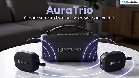 Portronics Launches AuraTrio 90W Three-Piece Wireless Speaker System