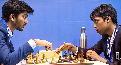 Grand chess Gukesh Defeat Praggnanandhaa