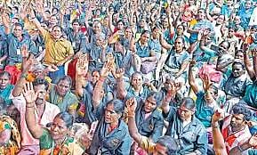 Chennai Corporation Sanitation Workers Protest in Chennai