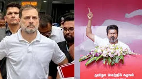 TVK Leader Vijay Condemns Congress MP Rahul Gandhi Arrest in Delhi