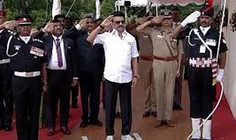 Chief Minister Stalin hoisted the national flag at a colorful ceremony held in Chennai