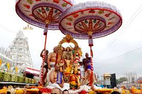Tirupati Brahmotsava festival, Lord Malayappa Swamy, riding on Anumantha Vahana